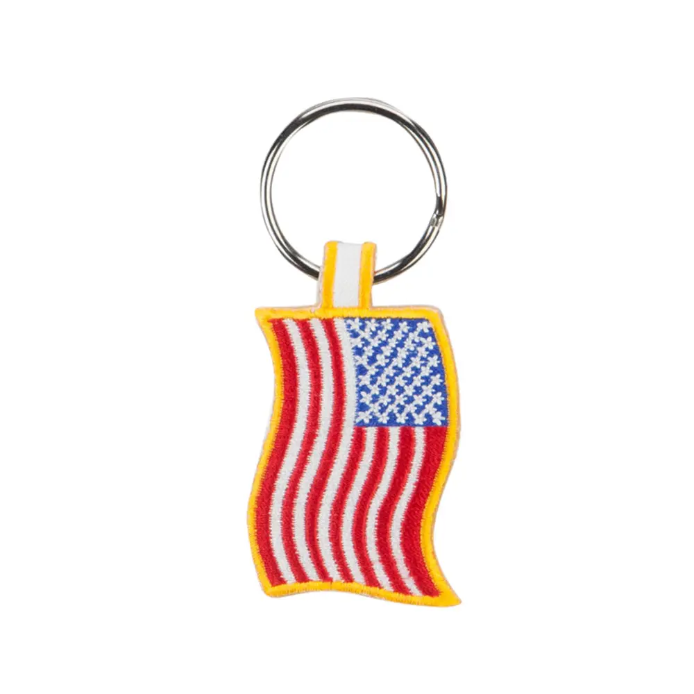 US Flag Embroidered Key Chain