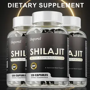 Buporai - Shilajit Ashwagandha Complex Capsules - Supports Muscle and Provides Antioxidants - 120 Capsules