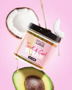 Twist & Curl Defining Cream 8oz Hydrating Moisturizer with Avocado & Coconut Oils for Smooth Defined Curls Frizz Control Haircare Gel Curly Style Moisture