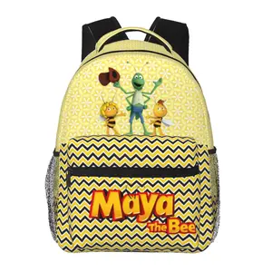 Maya the bee School Backpack Maya the bee 2 Cartoon Bookbag with Adjustable Shoulder Straps Maya the bee movie Lightweight Fashion Daypack, Ideal Back to School Holiday Gift for Boys Girls