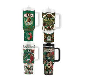 This 40oz insulated mug with a handle features the team's logo, making it a culturally significant travel mug and the perfect gift for football fans.