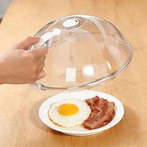 Microwave Splatter Cover, Microwave Cover for Food with Handle & Adjustable Steam Vents, Anti-Splatter Plate Lid for Heating, Splatter Guard for Microwave Oven, BPA-Free