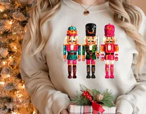 Sequin Nutcracker Sweatshirt,Christmas T-shirt