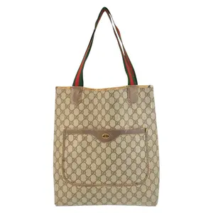 Pre-owned GUCCI Canvas Shoulder Bags GG Supreme Leather 2way Tote Bag