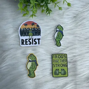 [SHOP STICKER 2] Portland Frog Protester Vinyl Sticker, ICE Sticker, Resistance, Pro Immigrant Sticker