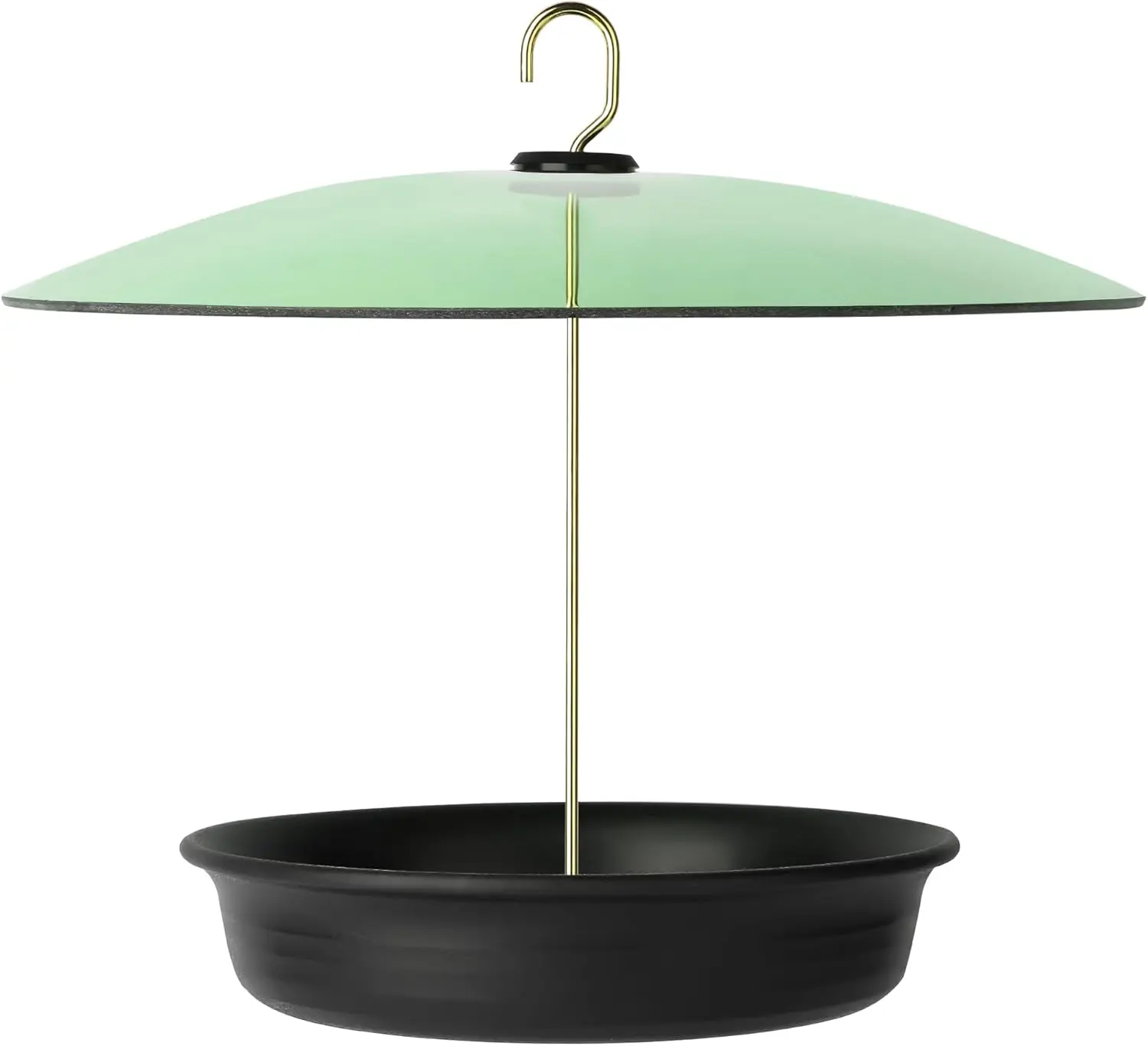 Outdoor Hanging Bird Feeder with 13.5in Height-Adjustable Glass Dome Squirrel Weather Guard, Platform Seed Tray, Bird Supplies, Bird Feeders For Outdoors Hanging