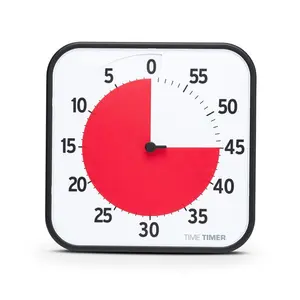 212 MAIN Adjustable 12 in. Original Time Timer, Black - Large Sports & Outdoor Stopwatch Timer Accessory, Adjustable Timer