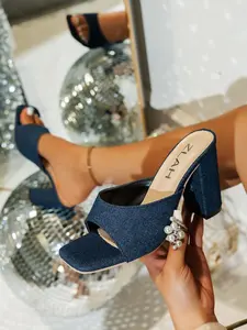 Women's Fashionable Denim Sandals, Casual Versatile Platform Sandals for Summer, Lightweight Breathable Comfortable Shoes for Daily Wear, Girl, Footwear Style