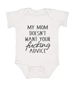 [Lunicora] My Mom Doesn't Want Your Advice Onesie, Funny Baby Bodysuit, Sarcastic Novelty Baby Onesie, Funny Infant Onesie