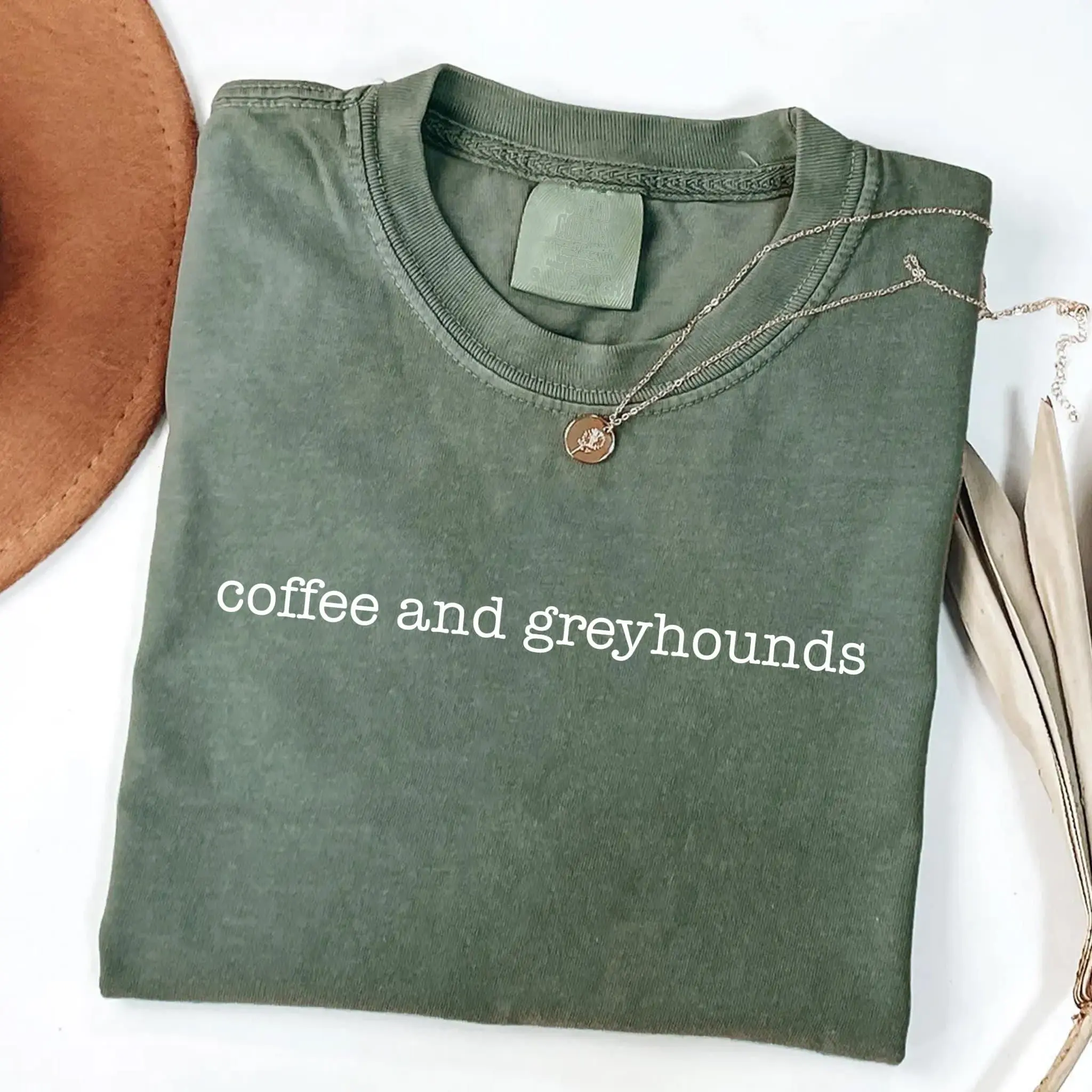 Comfort Colors Coffee And Greyhounds Shirt Funny Dog Lover Shirt Greyhound Mom Shirt Gift For Dog Owner Greyhound Owner Shirt Dog Shirt