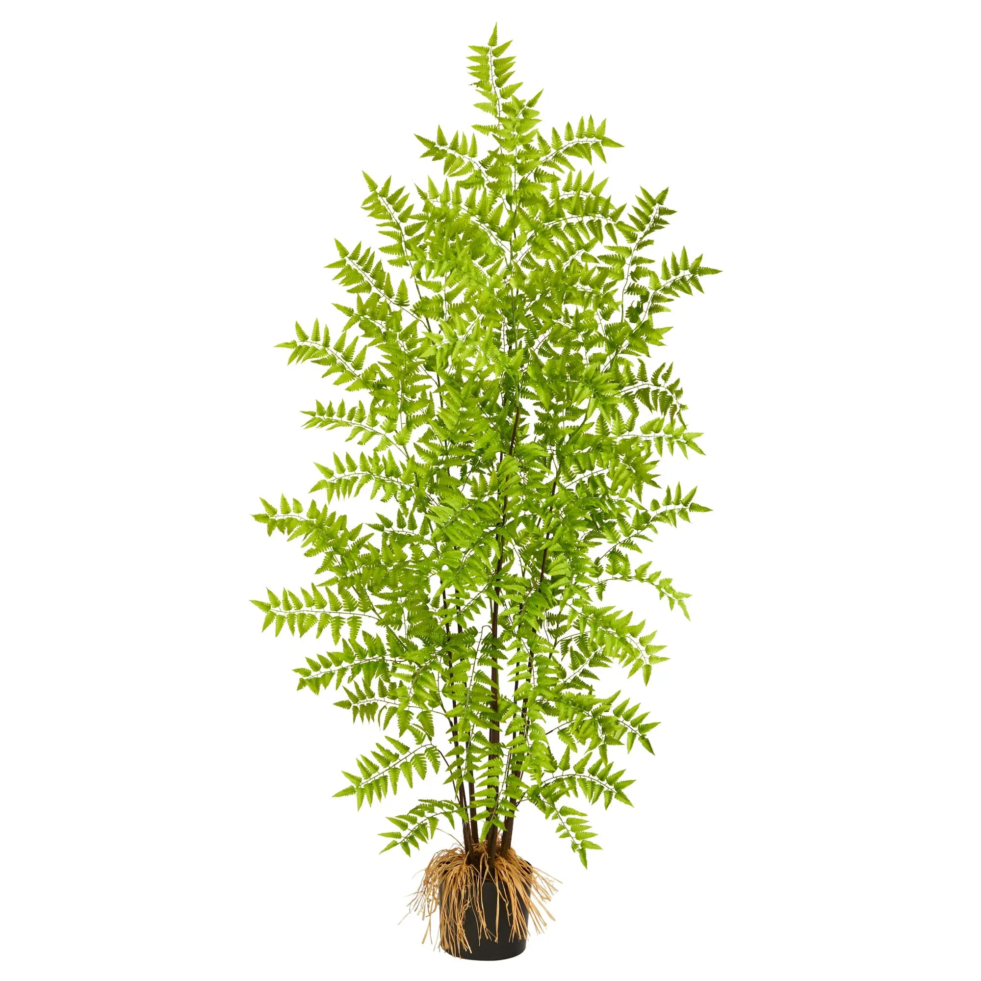 5ft Artificial Bracken Fern Plant, Home Decor Accent for Kitchen, Outdoor Decor Addition, Outdoors