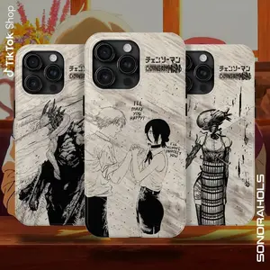 Denji x Reze Chainsaw Man Phone Case, I'll Make You Happy I'll Always Protect You Nana Osaki Girl Anime Phone Suitable for iPhone 17/16/15/14/13/12/11 Pro Max/Plus