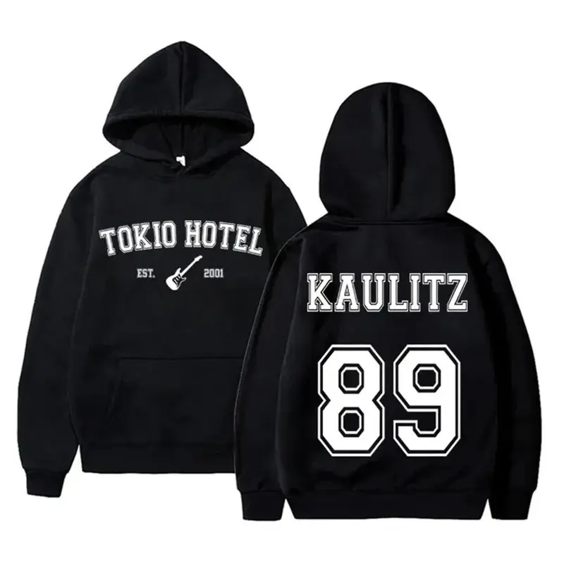 [ SALE 56%+FREE SHIP] Germany Rock Band Tokio Hotel Kaulitz 89 Back Print Hoodie Men Women Vintage Sweatshirt Men's Gothic Black Streetwear