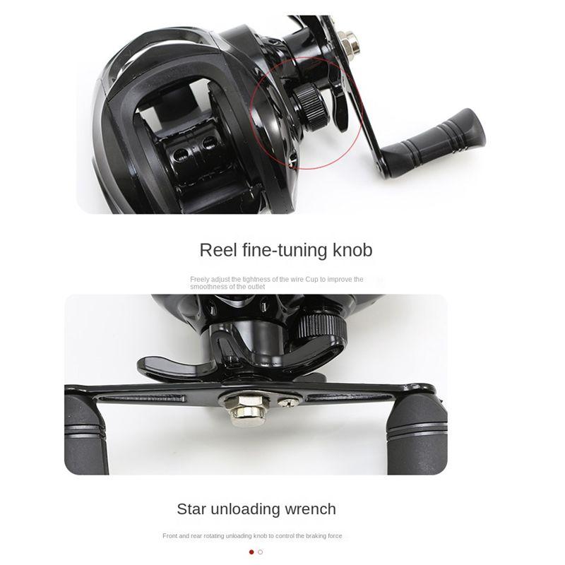 Water Drop Wheel Fishing Baitcasting Reel 18+1 Shaft 7.2:1 High Gear Metal Line Cup Sea Jig Wheel Left Hand