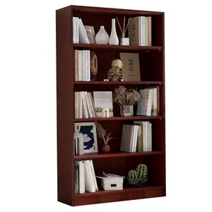 Fahuac 5-Tier Adjustable Shelf Bookshelf Furniture, 33x11.6x60in, 3 Adjustable Shelves, 105LB Weight Capacity, Tip-Over Resistance, for Bedroom, Office