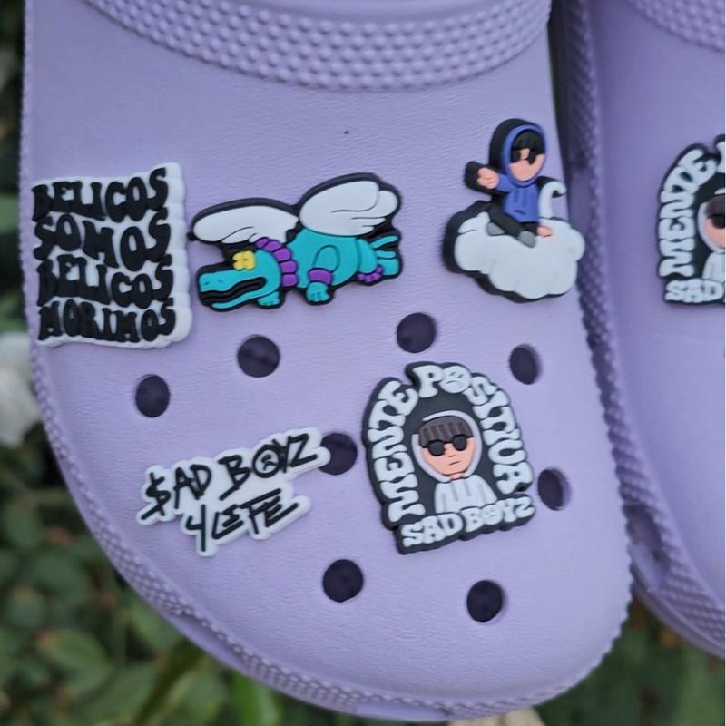 Jr H Sad Boys Shoe Charms for Shoe Decorations - Footwear Accessories - shoe decoration fashionable novelty Colorful Comfort