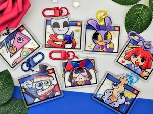 TADC Mini Keychains | The Amazing Digital Circus, Kinger Zooble Ragatha Pomni Cain Charm, Perfect Acessories For Bag, Key, Gift