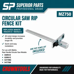 Superior Parts MZ750 Aftermarket Circular Saw Rip Fence Kit Replaces Makita 199249-8 / 165153-3