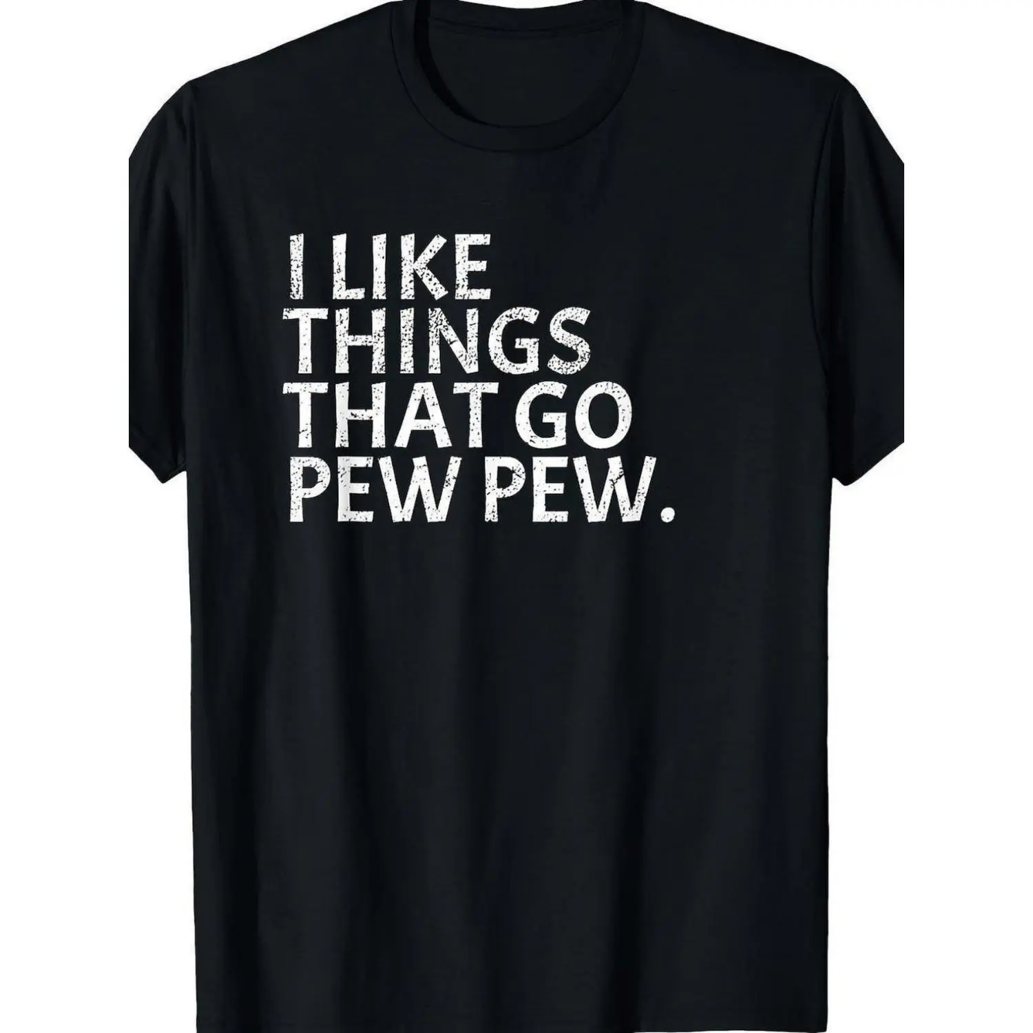 Men's fun shooting sports t-shirt-I like things that make 'pie pie' sound "tagline-heavy 100 cotton round neck t-shirt-gun lover gift-machine-washable black t-shirt with text-gun lover clothing-men's birthday Christmas gift