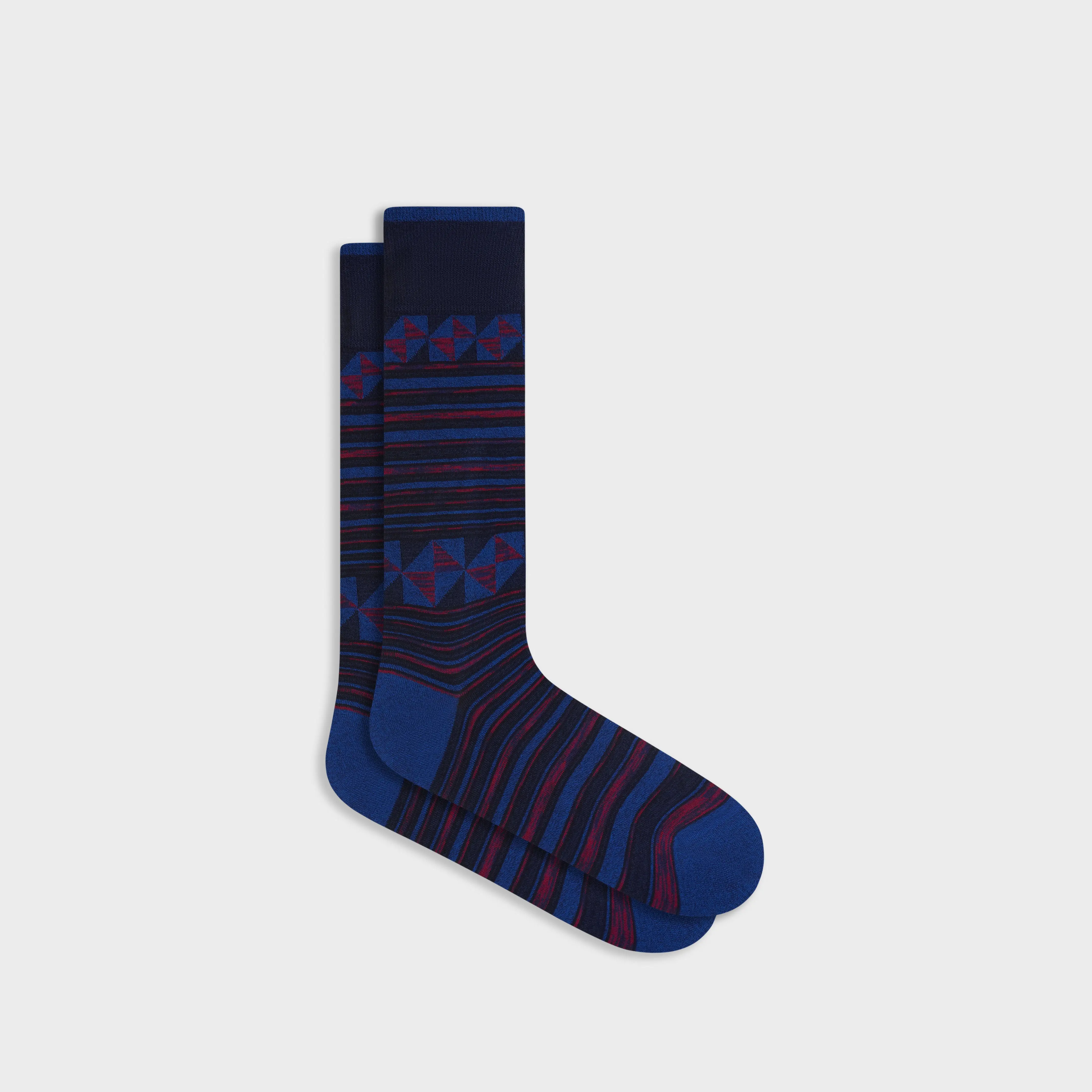 Geometric Stripe Mid-Calf Socks
