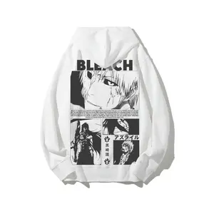 Bleach Kurosaki Ichigo Hollow Mask Zangetsu Hoodie Cotton Pullover Heavyweight Streetwear Unisex Casual Daily Fan Essential Gift