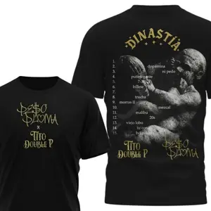 Dinastía Tito Double P & Peso Graphic Shirt, Corridos Style Fan Tees, Bold Cultural Print, Mexican Heritage Apparel for Men _ Women