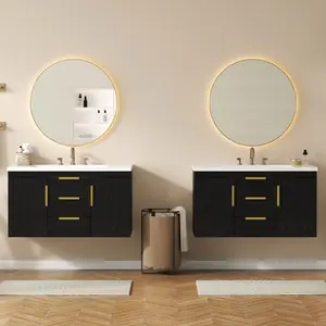 72'' Wall Mounted Bathroom Vanity, Floating Bathroom Storage Cabinet with 2 Drawers, Solid Wood Bathroom Cabinet (Same as N710S 236003 K)