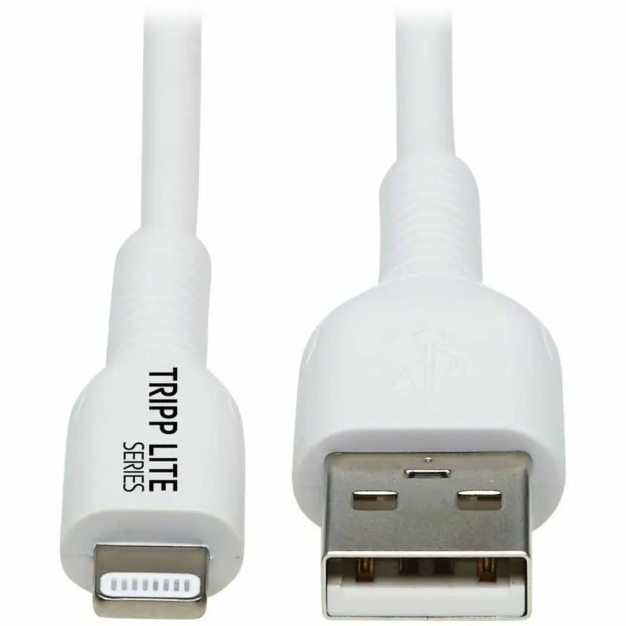 Tripp Lite 1m Safe-IT USB-A to Lightning Sync/Charge Cable White M100AB01MWH
