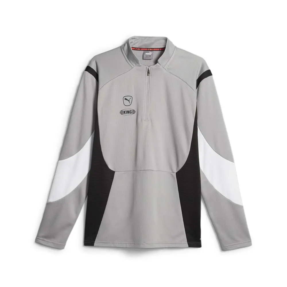 PUMA Mens King Pro Mock Neck Long Sleeve Quarter Zip Casual Tops Casual - Grey PUMA Mens King Pro Mock Neck Long Sleeve Quarter Zip Casual Tops Casual - Grey