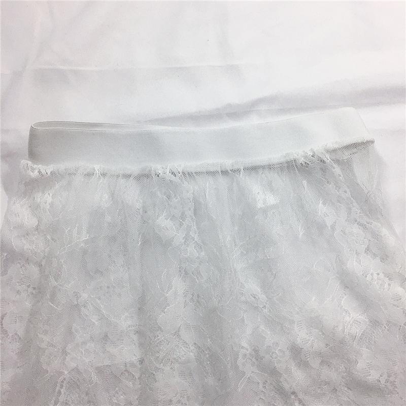 Miniskirt Sexy Transparent Lace Mesh Skirt Shirt Extender Women Summer Mini Black White Short Micro Skirt Ladies Underskirt