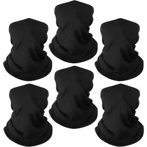 6-Pack Cooling Neck Gaiter Face Mask, Breathable Dust Scarf, Windproof Sun Protection Balaclava Bandana for Men Women, Moisture-Wicking Ski Mask Headwrap for Running Cycling Hiking, 12+ Ways to Wear
