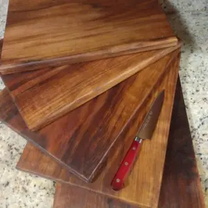One Piece Solid Wood Cutting Charcuterie Board Natural Chemical Free Organic Handmade from Walnut Hardwood Kitchen Chopping Knives Oil 100% Natural Non Toxic Food Safe Finishing 10 11 x 15 Made in Utah