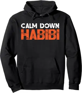 Funny Arabic - Calm Down Habibi Pullover Hoodie