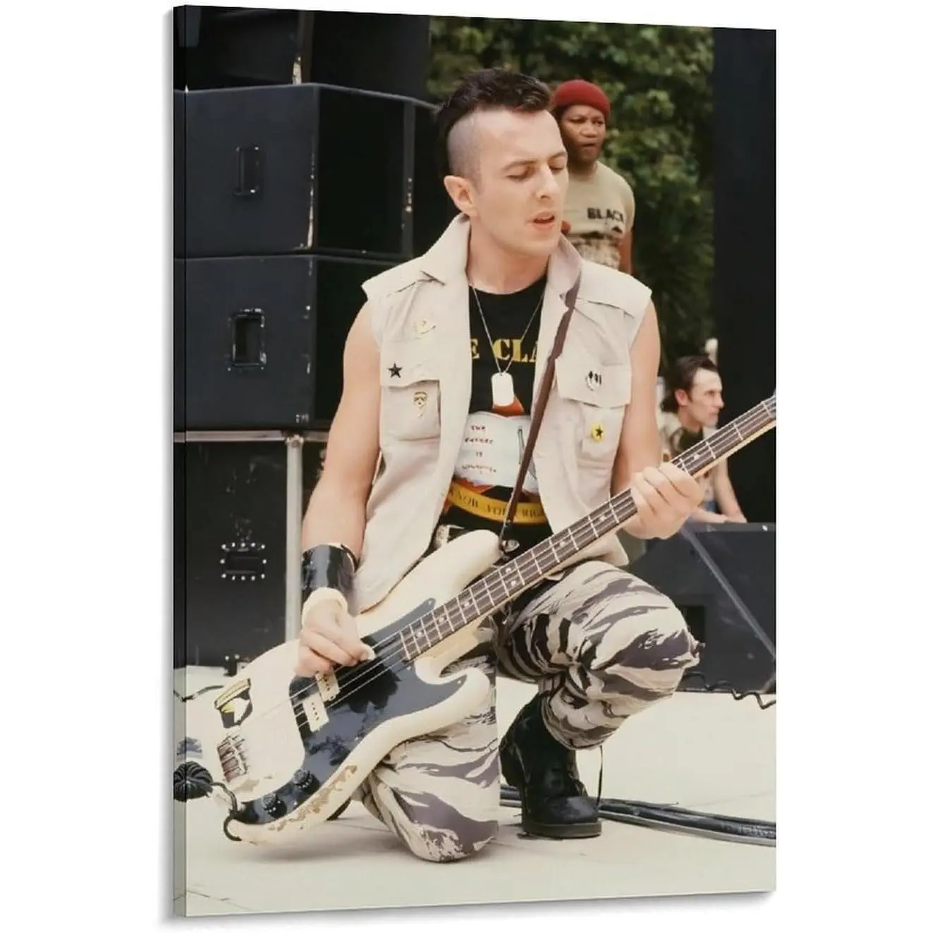 British Musician Joe Strummer Art Poster Famous Artist Canvas Wall Print For Room Aesthetic And Decor (10) Pictures For Living Room Bedroom Decor 24x36inch(60x90cm) Gifts Colorful Ornaments Decoration Artistic Photo Frame-Style