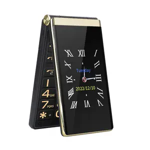 Dual Screen Flip Mobile Phone for Elderly Large Buttons Loud Sound Long Standby Time Simple Basic Cell Phone Suitable for Students and Seniors