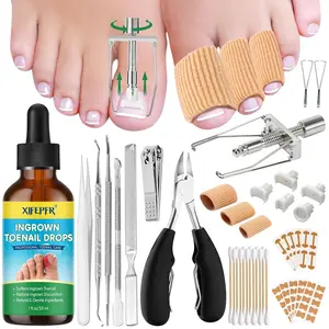 XIFEPFR 20-Piece Professional Nail Clipper Set– Thick Nail Clipper, Ingrown Toenail Lifter & Nail File | Heavy-Duty Pedicure Kit for Thick & Ingrown Nails, Stainless Steel Grooming Tools for Home or Travel  for Thick Nails Pain Relief Care