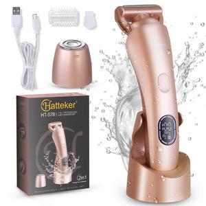 2 in 1 women's electric shaver, electric hair shaver for arms legs body hair trimming, usb rechargeable gentle hair removal tool