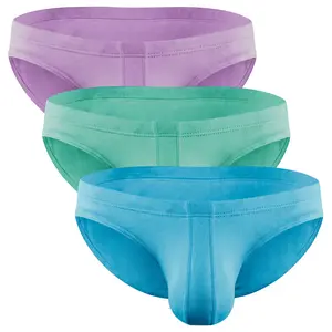 Modal 0in Ares Ascent Low-Rise Bikini Briefs No Fly 3 Pack - Waist Sizes from XS to 5XL with ABCD Pouch Spandex Breathable