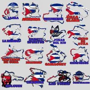 Cuba Provinces UV DTF Sticker Pack – Cuban Culture Decals for Cars, Laptops & More | Waterproof Glossy Transfers