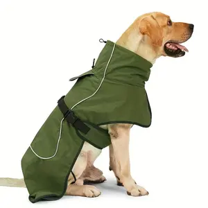 Dog Jacket, Thickened, Fleece-Lined, Warm, Cold-Resistant, Reflective, Winter, for Doberman, Labrador, Samoyed, Outdoor, Dog Walking, Dog Coat, Pet Clothing