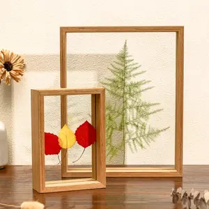 1pc/ 5pcs Floating Picture Frame - Wooden Framed, Mdf Picture Frame, Suitable for Displaying Photos of Scenery, Family, Friends, Couples, Pets, Etc., Can Be Placed Horizontally or Vertically, Christmas, Valentine's Day, Thanksgiving, Etc