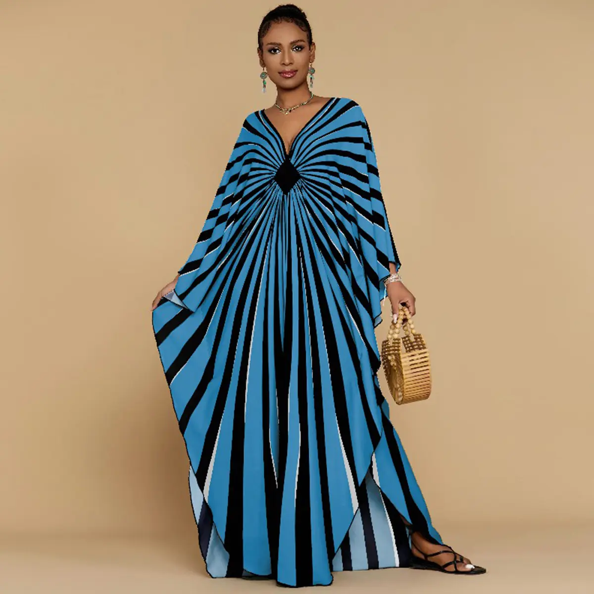 Blue Radiating Stripes