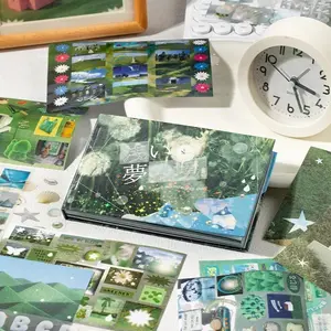 Shallow Dreamland Series 72-Page Super Large Capacity Sticker Book with 3 Materials 20 Styles 2000 DIY & Diary Stickers Japanese Style