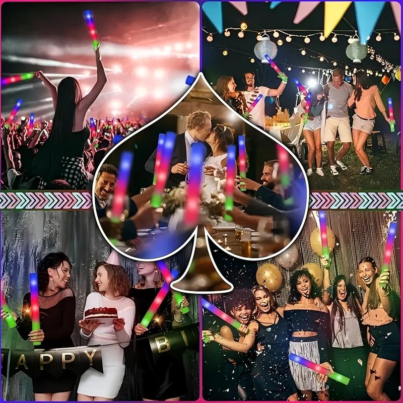 LED Glow Sticks 70-Pack - Multi-Color 3 Dynamic Modes Battery Operated Party Supplies for Festivals Raves Weddings & Holidays Perfect Party Favors Decor Gifts for BF GF & Festive Celebrations Halloween Favors Colorful Magical
