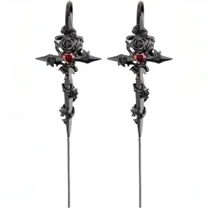 Mieuas Myth of the Moon Ear-Hook Set – 2PCS Celestial Dangle Earrings for Women high quality princess jewels bottega