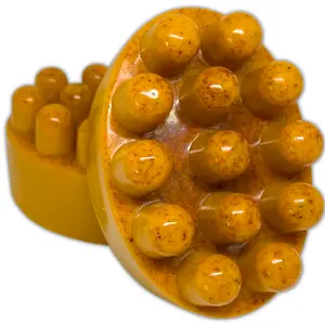 2 Pack Turmeric & Lemon Oil Massage Bar Soap, (5 ounces Each) Kojic Soap, Face Body Soap, Handmade, Goat Milk