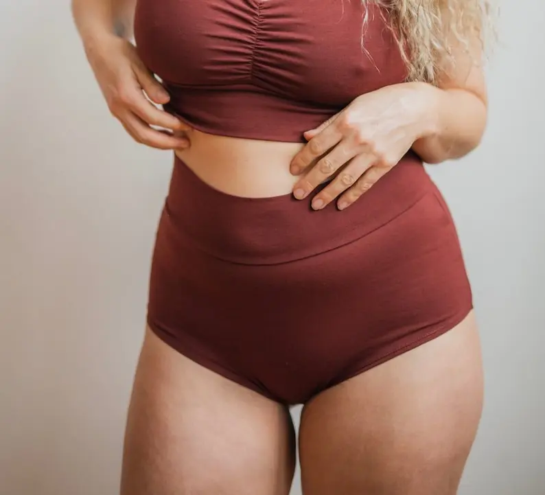 Organic cotton super soft high waisted underwear