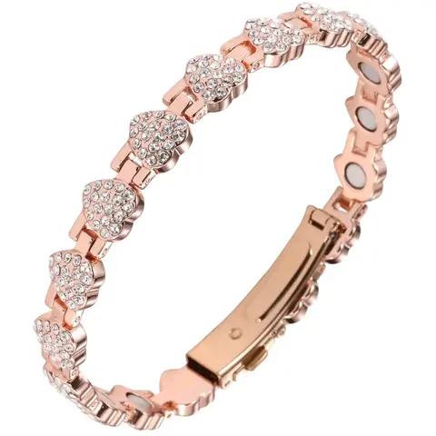 Alloy Magnetic Bracelet with Magnet - Jewelry for Wedding Gift, Magnetism, Court & Ocean Styles, Year-Round Wear, Magnetic Couple Bracelets for her
