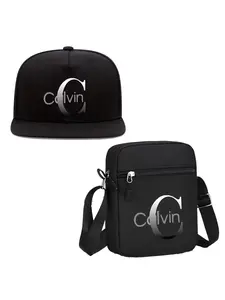 Fashion Letter Pattern Print Unisex Baseball Cap and Crossbody Bag Set, Street Style Outdoor Sports Hat and Shoulder Bag, Adjustable Gift, Casual Shoulder Bag, Fashionable Shoulder Bag