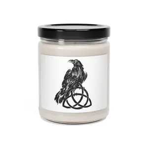Celtic crow/raven The Morrigan Scented Soy Candle, 9oz